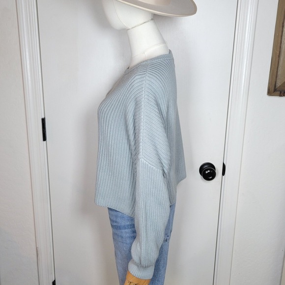 Modern Citizen Cable Knit Cotton Blend Ribbed Sweater Cropper Pullover Size XS/S - Picture 5 of 11